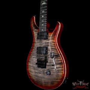 PRS Wood Library 10 Top Custom 24 Floyd Rose Ebony Fingerboard AAA Flame Maple Neck Charcoal Cherry Burst - Image 2