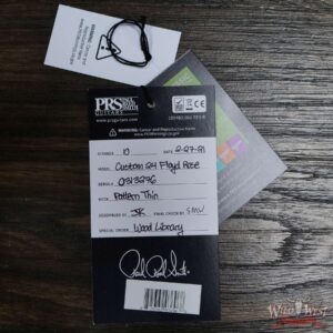 PRS Wood Library 10 Top Custom 24 Floyd Rose Ebony Fingerboard AAA Flame Maple Neck Violet Blue Burst - Image 12