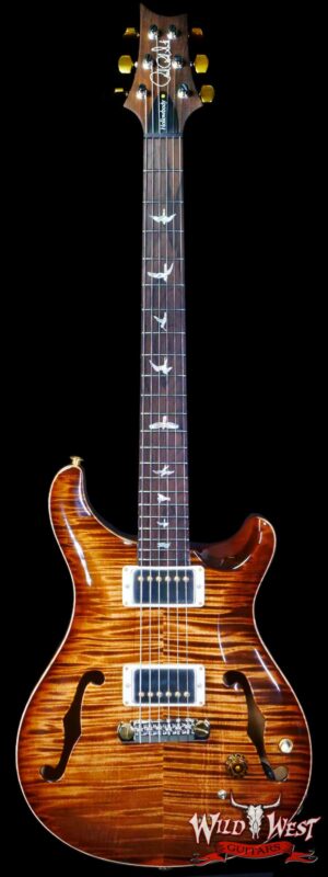 Paul Reed Smith Wood Library 10 Top Hollowbody I Piezo Flame Neck Brazilian Rosewood Board Copperhead