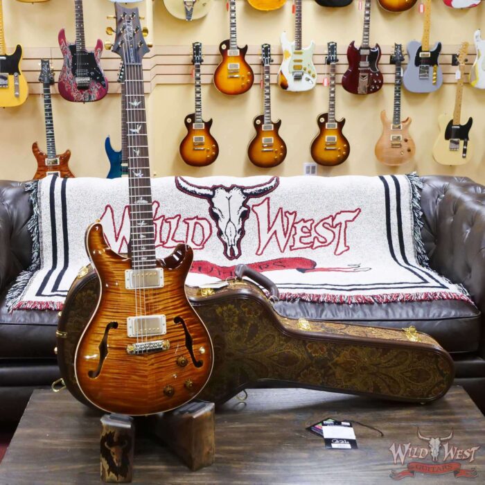 Paul Reed Smith Wood Library 10 Top Hollowbody I Piezo Brazilian Rosewood Stained Flame Maple Neck Copperhead Burst - Image 6