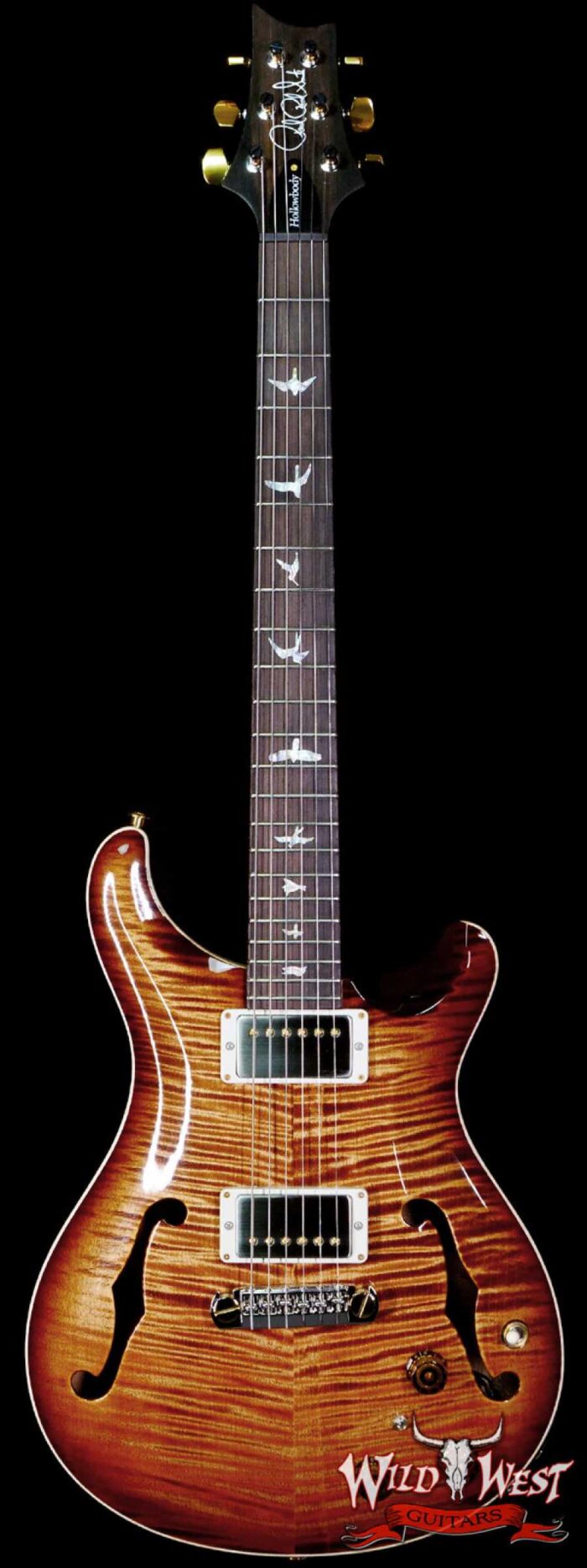 Paul Reed Smith Wood Library 10 Top Hollowbody I Piezo Brazilian Rosewood Stained Flame Maple Neck Copperhead Burst - Image 1