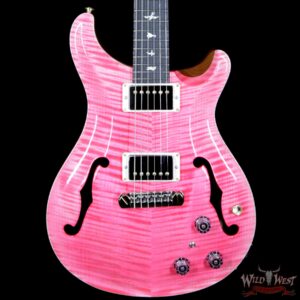 PRS Wood Library 10 Top Hollowbody I Piezo HB1 Flame Maple Top & Neck Brazilian Rosewood Board Bonnie Pink - Image 3