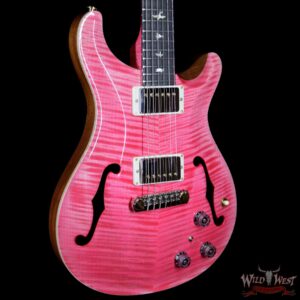 PRS Wood Library 10 Top Hollowbody I Piezo HB1 Flame Maple Top & Neck Brazilian Rosewood Board Bonnie Pink - Image 4
