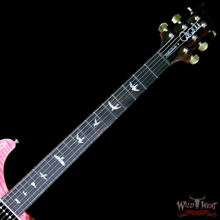 PRS Wood Library 10 Top Hollowbody I Piezo HB1 Flame Maple Top & Neck Brazilian Rosewood Board Bonnie Pink - Image 9
