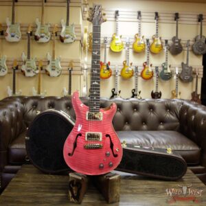 PRS Wood Library 10 Top Hollowbody I Piezo HB1 Flame Maple Top & Neck Brazilian Rosewood Board Bonnie Pink - Image 12