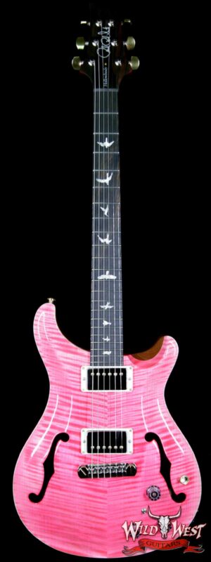 PRS Wood Library 10 Top Hollowbody I Piezo HB1 Flame Maple Top & Neck Brazilian Rosewood Board Bonnie Pink