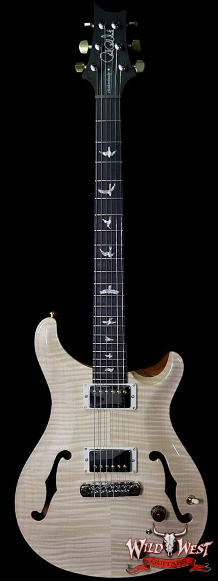PRS Wood Library Flame 10 Top Hollowbody I Piezo HB1 Brazilian Rosewood Board Flame Maple Neck Natural