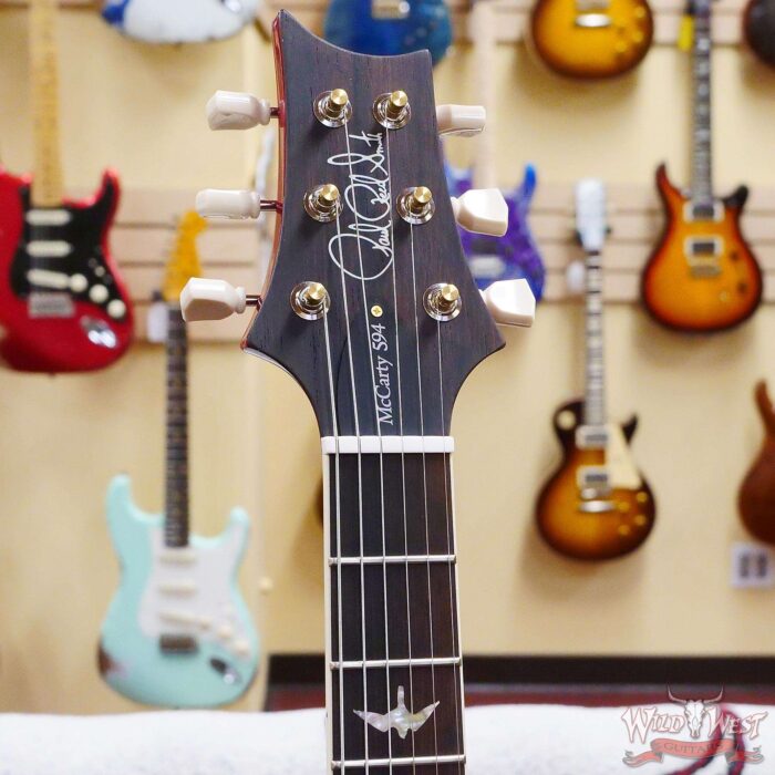Paul Reed Smith PRS Wood Library 10 Top McCarty 594 Flame Maple Top Brazilian Rosewood Board Charcoal Cherry Burst - Image 7
