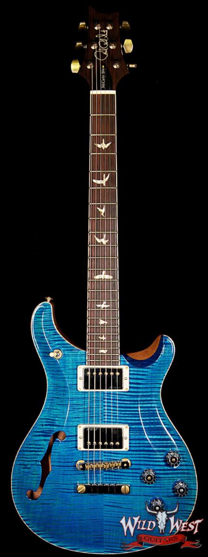 PRS Wood Library 10 Top McCarty 594 Semi-Hollow Flame Maple Top Cocobolo Fingerboard Aquamarine
