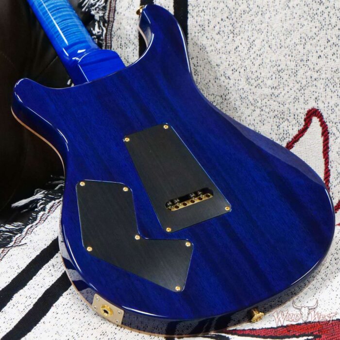 Paul Reed Smith PRS Wood Library 10 Top Modern Eagle V Stained Flame Maple Neck Brazilian Rosewood Board Faded Blue Burst - Image 11