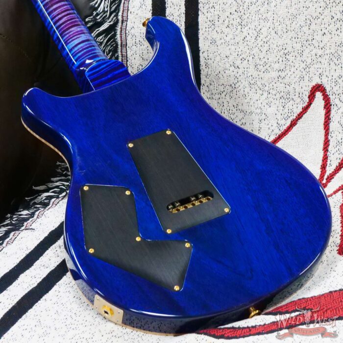 Paul Reed Smith PRS Wood Library 10 Top Modern Eagle V Stained Flame Maple Neck Brazilian Rosewood Board Violet Blue Burst - Image 11