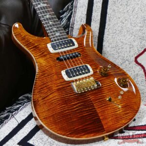 Paul Reed Smith PRS Wood Library 10 Top Modern Eagle V Stained Flame Maple Neck Brazilian Rosewood Board Copperhead - Image 8