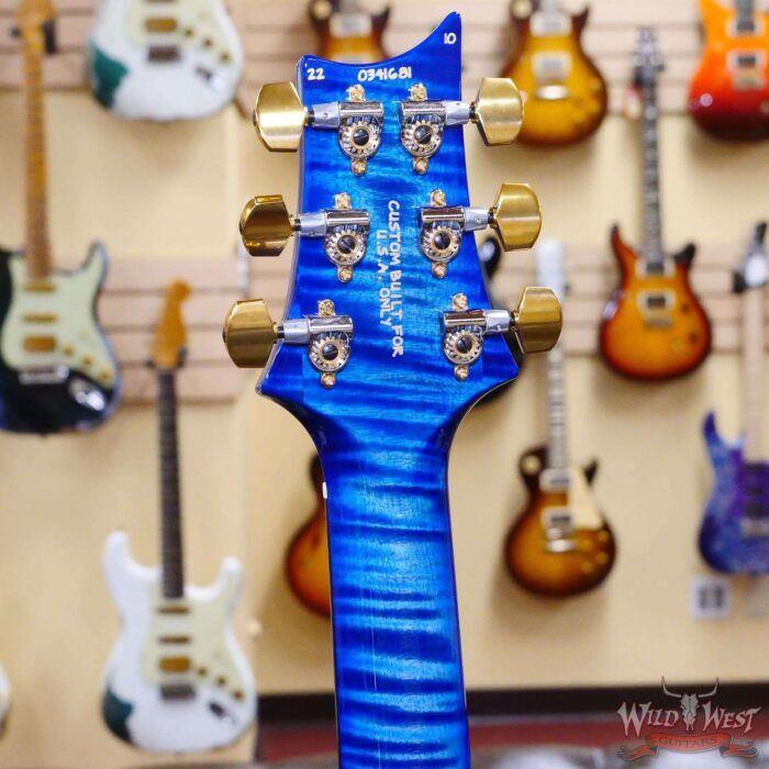 Paul Reed Smith PRS Wood Library 10 Top Modern Eagle V ME5 Flame Maple Neck Brazilian Rosewood Board Faded Blue Burst - Image 10