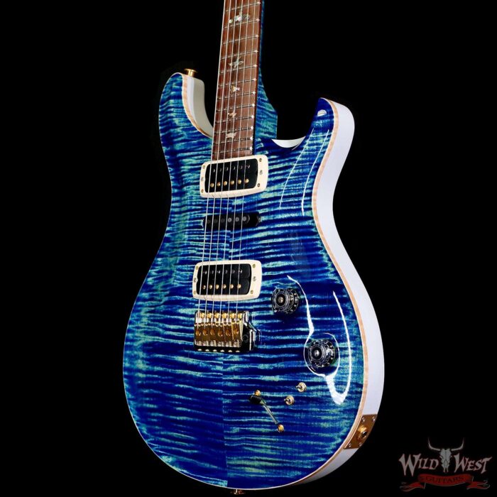 Paul Reed Smith PRS Wood Library 10 Top Modern Eagle V ME5 Flame Maple Neck Brazilian Rosewood Fingerboard River Blue 8.75 LBS (US Only / No International Shipping) - Image 2