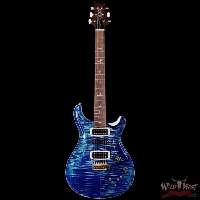 Paul Reed Smith PRS Wood Library 10 Top Modern Eagle V ME5 Flame Maple Neck Brazilian Rosewood Fingerboard River Blue 8.75 LBS (US Only / No International Shipping) - Image 3