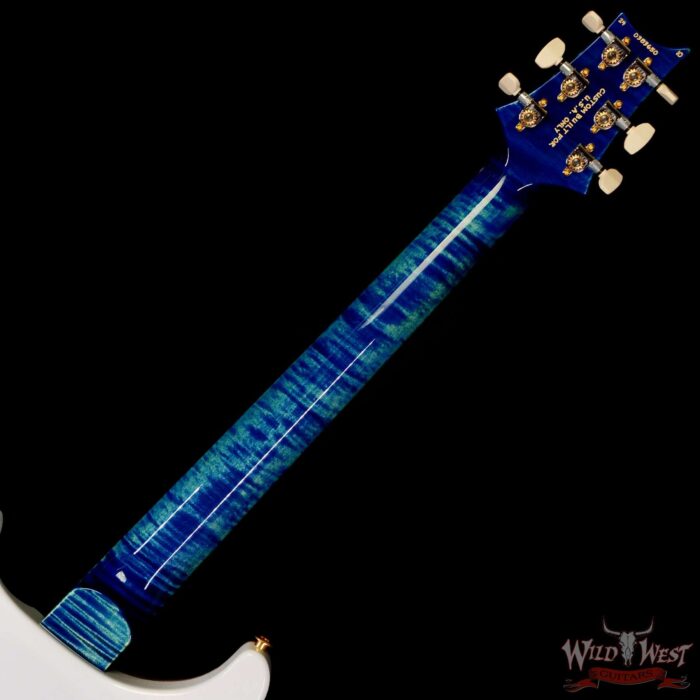 Paul Reed Smith PRS Wood Library 10 Top Modern Eagle V ME5 Flame Maple Neck Brazilian Rosewood Fingerboard River Blue 8.75 LBS (US Only / No International Shipping) - Image 5