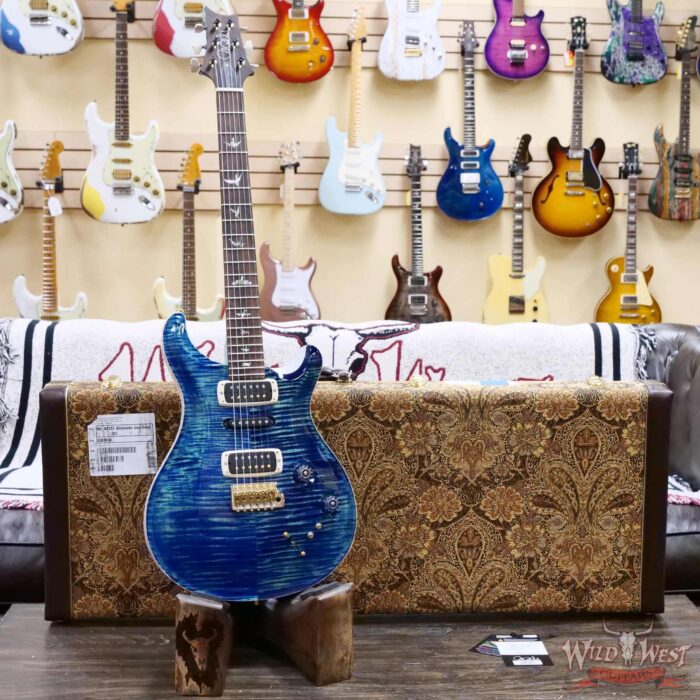 Paul Reed Smith PRS Wood Library 10 Top Modern Eagle V ME5 Flame Maple Neck Brazilian Rosewood Fingerboard River Blue 8.75 LBS (US Only / No International Shipping) - Image 6