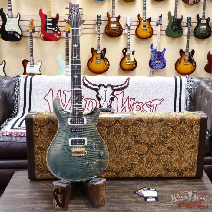 Paul Reed Smith PRS Wood Library 10 Top Modern Eagle V ME5 Flame Maple Neck Brazilian Rosewood Board Trampas Green - Image 6
