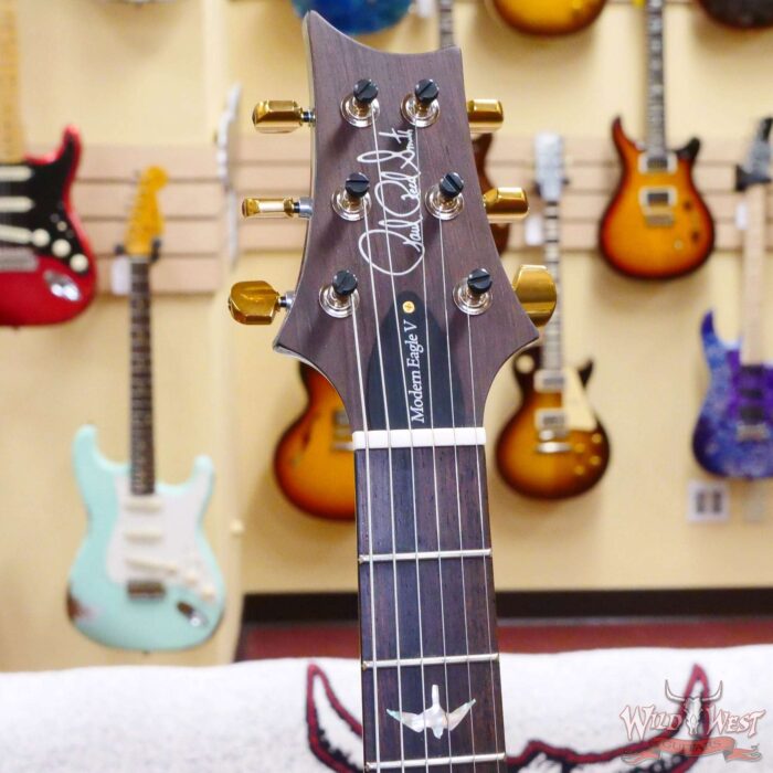 Paul Reed Smith PRS Wood Library 10 Top Modern Eagle V ME5 Flame Maple Neck Brazilian Rosewood Board Trampas Green - Image 7