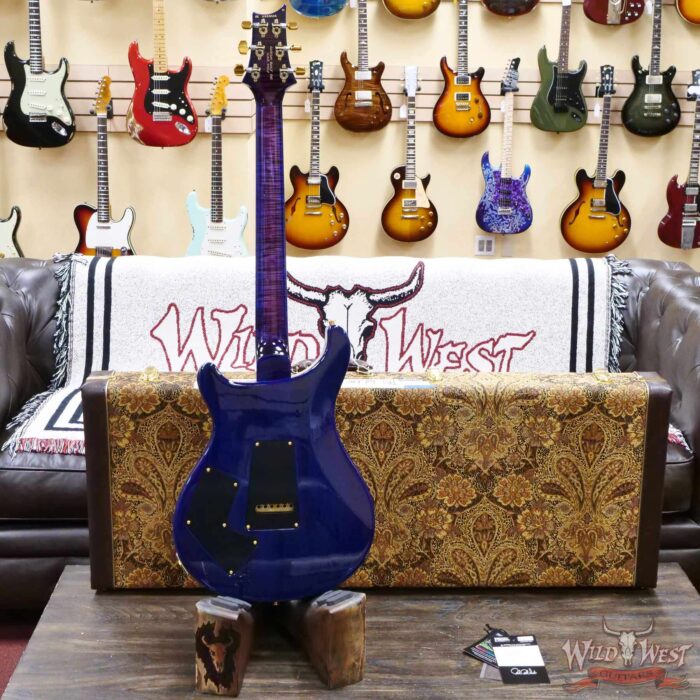 Paul Reed Smith PRS Wood Library 10 Top Modern Eagle V Flame Maple Neck Brazilian Rosewood Board Violet Blue Burst - Image 9