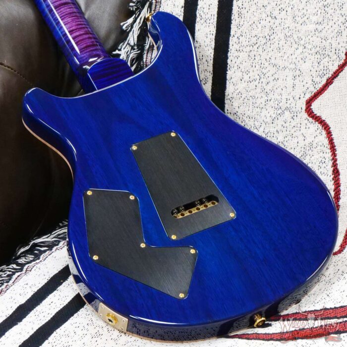Paul Reed Smith PRS Wood Library 10 Top Modern Eagle V Flame Maple Neck Brazilian Rosewood Board Violet Blue Burst - Image 11