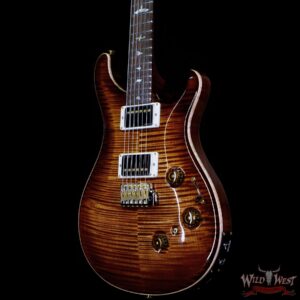 Paul Reed Smith Wood Library 10 Top Custom 24 Piezo P24 Stained Flame Maple Neck Brazilian Rosewood Board Copperhead Burst - Image 2