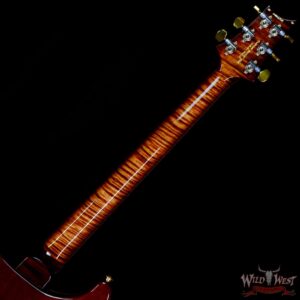 Paul Reed Smith Wood Library 10 Top Custom 24 Piezo P24 Stained Flame Maple Neck Brazilian Rosewood Board Copperhead Burst - Image 5