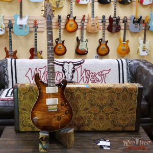 Paul Reed Smith Wood Library 10 Top Custom 24 Piezo P24 Stained Flame Maple Neck Brazilian Rosewood Board Copperhead Burst - Image 6