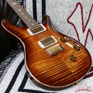 Paul Reed Smith Wood Library 10 Top Custom 24 Piezo P24 Stained Flame Maple Neck Brazilian Rosewood Board Copperhead Burst - Image 8