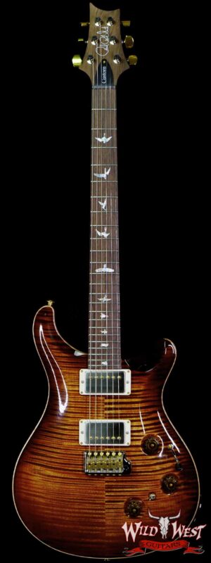 Paul Reed Smith Wood Library 10 Top Custom 24 Piezo P24 Stained Flame Maple Neck Brazilian Rosewood Board Copperhead Burst