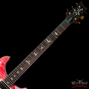 Paul Reed Smith PRS Wood Library 10 Top Custom 24 Piezo P24 Stained Flame Maple Neck Brazilian Rosewood Board Bonnie Pink - Image 4