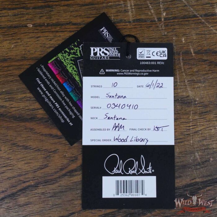 Paul Reed Smith PRS Wood Library 10 Top Santana Retro Brazilian Rosewood Board Santana Yellow - Image 12