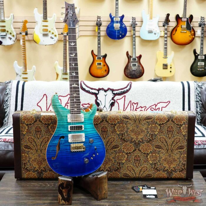 Paul Reed Smith PRS Wood Library 10 Top Special 22 Semi-Hollow Flame Maple Neck Brazilian Rosewood Fingerboard Blue Fade 6.95 LBS (US Only / No International Shipping) - Image 6