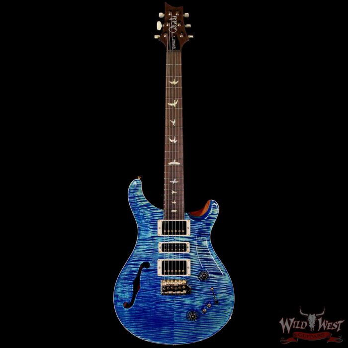 Paul Reed Smith PRS Wood Library 10 Top Special 22 Semi-Hollow Flame Maple Neck Brazilian Rosewood Fingerboard River Blue 7.05 LBS (US Only / No International Shipping) - Image 3