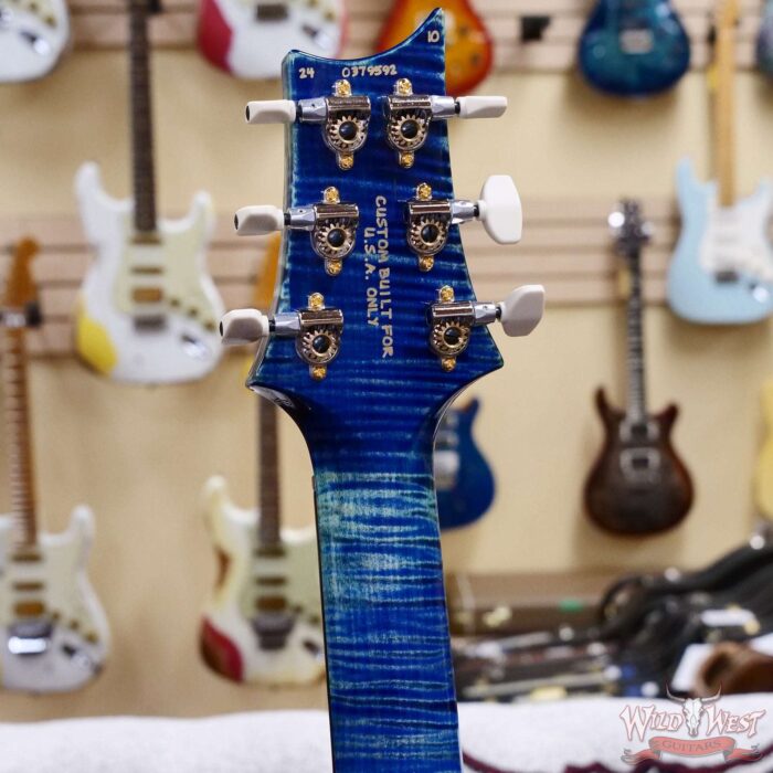 Paul Reed Smith PRS Wood Library 10 Top Special 22 Semi-Hollow Flame Maple Neck Brazilian Rosewood Fingerboard River Blue 7.05 LBS (US Only / No International Shipping) - Image 10