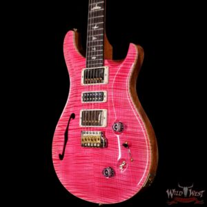 PRS Wood Library 10 Top Special 22 Semi-Hollow Flame Mahogany Neck Brazilian Rosewood Board Bonnie Pink - Image 2