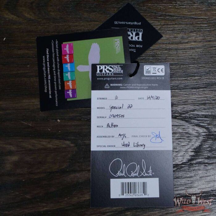 PRS Wood Library 10 Top Special 22 Semi-Hollow Flame Mahogany Neck Brazilian Rosewood Board Bonnie Pink - Image 12