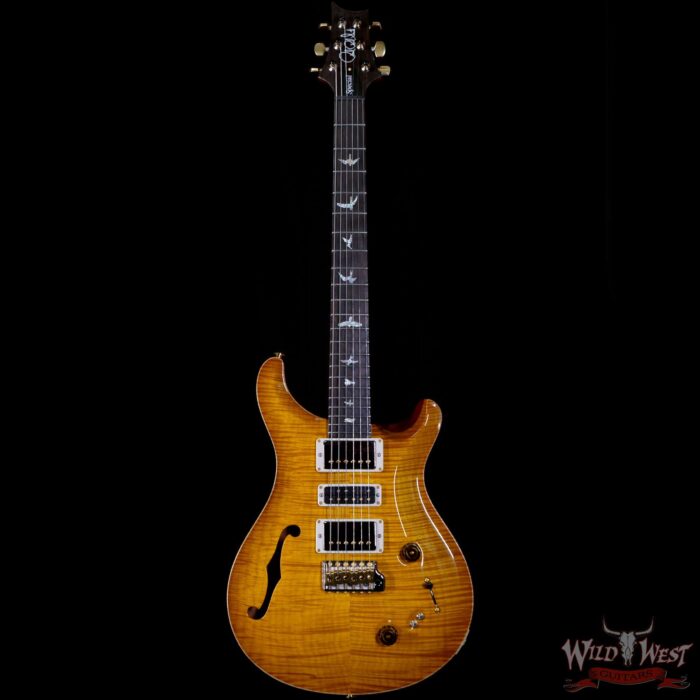 PRS Wood Library 10 Top Special 22 Semi-Hollow Flame Maple Stained Neck Brazilian Rosewood Fingerboard McCarty Sunburst - Image 3