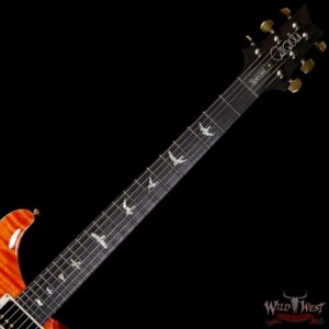 PRS Wood Library 10 Top Special 22 Semi-Hollow Flame Mahogany Neck Brazilian Rosewood Fingerboard Orange - Image 4