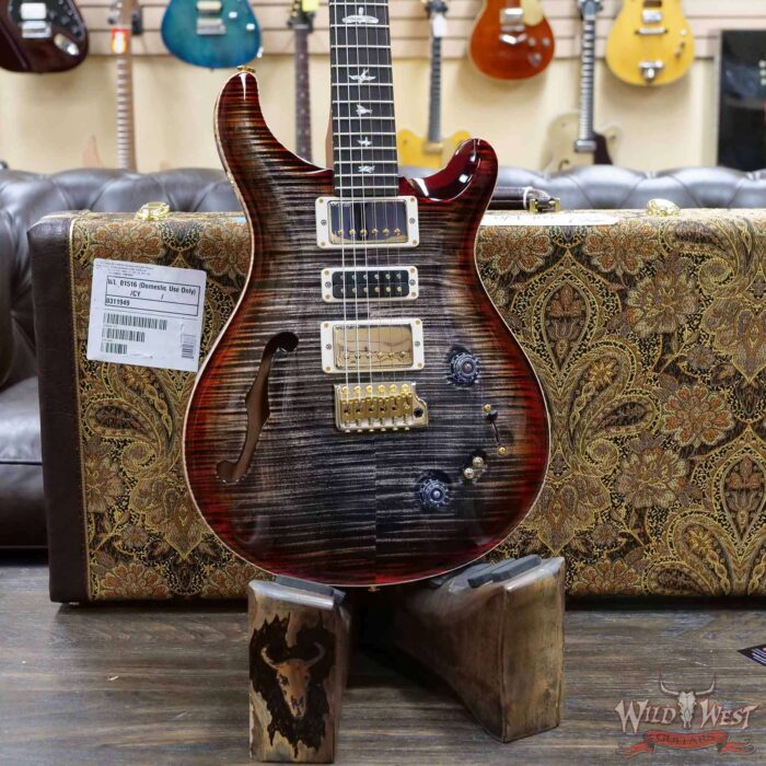 PRS Wood Library 10 Top Special 22 Semi-Hollow Flame Mahogany Neck Brazilian Rosewood Charcoal Cherry Burst - Image 8