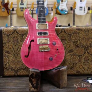 PRS Wood Library 10 Top Special 22 Semi-Hollow Flame Maple Neck with Brazilian Rosewood Board Bonnie Pink - Image 8