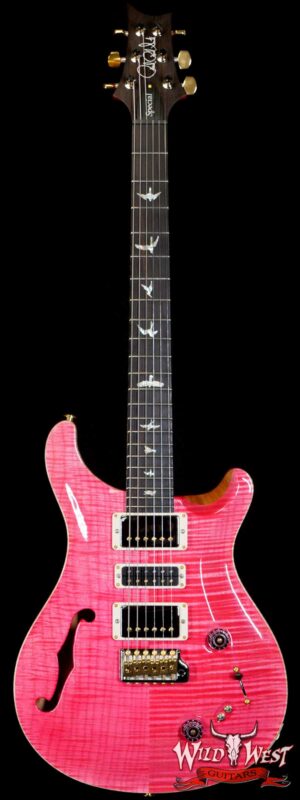 PRS Wood Library 10 Top Special 22 Semi-Hollow Flame Maple Neck with Brazilian Rosewood Board Bonnie Pink