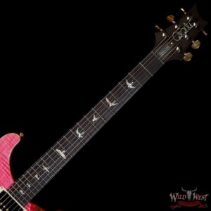PRS Wood Library 10 Top Special 22 Semi-Hollow Flame Maple Neck with Brazilian Rosewood Board Bonnie Pink - Image 4