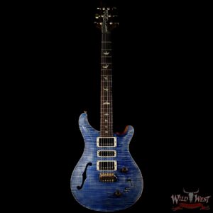 PRS Wood Library Flame 10 Top Limited Edition Special 22 Semi-Hollow Brazilian Rosewood Board Faded Blue Jean - Image 5