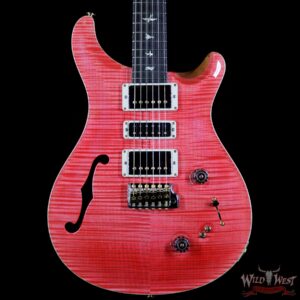 PRS Wood Library Flame 10 Top Limited Edition Special 22 Semi-Hollow Flame Maple Neck Brazilian Rosewood Board Bonnie Pink - Image 3