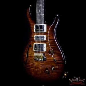 PRS Wood Library Flame 10 Top Special 22 Semi-Hollow Flame Maple Neck Brazilian Rosewood Board Black Gold Burst - Image 2
