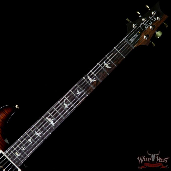 PRS Wood Library Flame 10 Top Special 22 Semi-Hollow Flame Maple Neck Brazilian Rosewood Board Black Gold Burst - Image 9