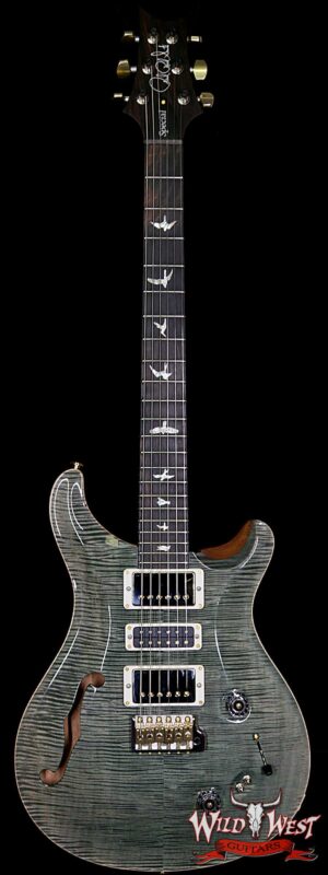 PRS Wood Library Flame 10 Top Special 22 Semi-Hollow Brazilian Rosewood Board Trampas Green