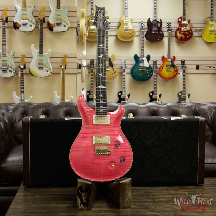 PRS Wood Library Artist Package Custom 22 Flame Maple Top Ebony Board Bonnie Pink - Image 11