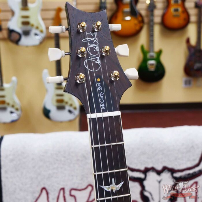 Paul Reed Smith PRS Wood Library Flame 10 Top McCarty 594 Semi-Hollow Brazilian Rosewood Fingerboard Faded Grey Black - Image 6